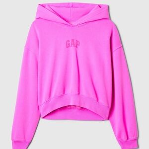 NWOT GAP Cropped Pink Hoodie